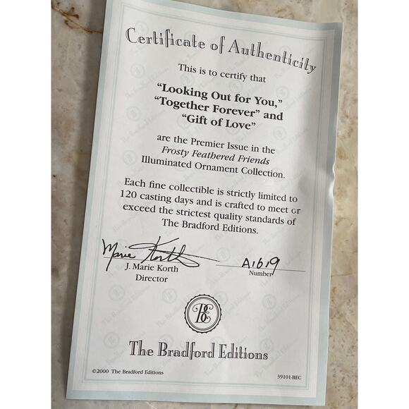 VTG Frosty Feathered Friends Illuminated Bird Christmas Ornament - Picture 7 of 7